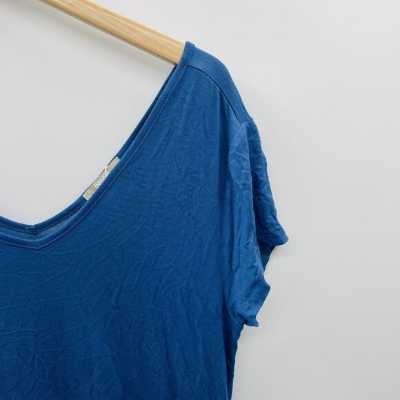 Ink + Ivy Womens Size Medium Jersey Knit Double V Neck Midi Dress Blue $48 - Picture 5 of 9